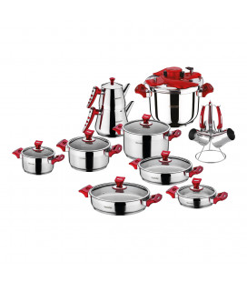 Yaprak set posuđa od nehrđajućeg čelika - 24 kom